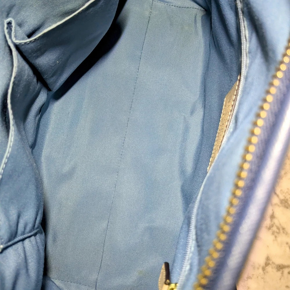 Coach Dark Blue Peyton Leather Shoulder Bag with Gold Hardware - Picture 8 of 9